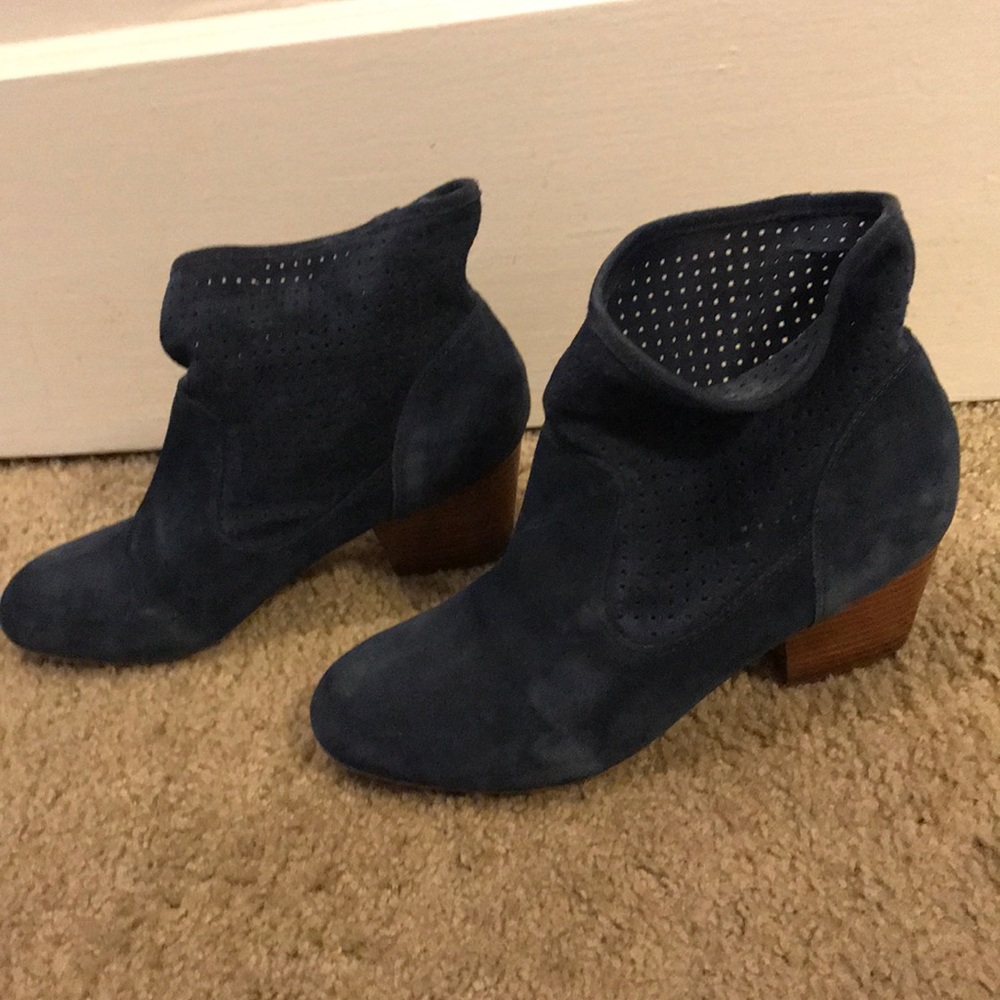 Blue Suede Booties